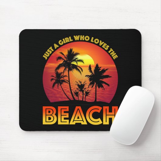 Nur ein Mädchen, das den Strand Liebe Mousepad (Mit Mouse)