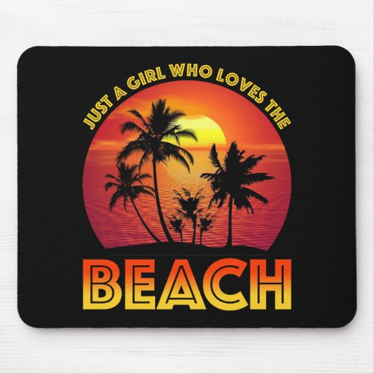 Nur ein Mädchen, das den Strand Liebe Mousepad (Vorne)