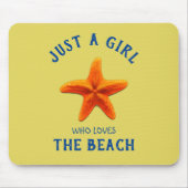Nur ein Mädchen, das den Strand Liebe Mousepad (Vorne)