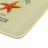 Nur ein Mädchen, das den Strand Liebe Schneidebrett (Ecke)