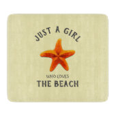Nur ein Mädchen, das den Strand Liebe Schneidebrett (Vorderseite)