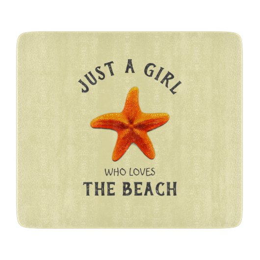 Nur ein Mädchen, das den Strand Liebe Schneidebrett (Vorderseite)