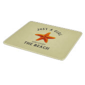 Nur ein Mädchen, das den Strand Liebe Schneidebrett (Ecke)