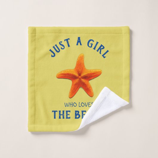 Nur ein Mädchen, das den Strand Liebe Waschlappen (Waschlappen)