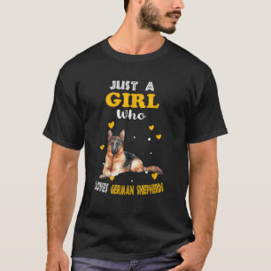 Nur ein Mädchen, das deutsche Hirten Liebe, Dog Lo T-Shirt