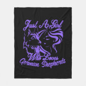 Nur ein Mädchen, das deutsche Hirten Liebe Fleecedecke (Vorderseite)