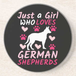 Nur ein Mädchen, das deutsche Hirten Liebe Getränkeuntersetzer