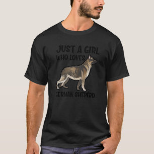 Nur ein Mädchen, das deutsche Hirten Liebe Hund 1 T-Shirt
