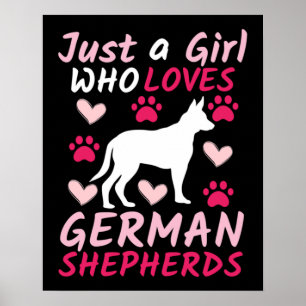Nur ein Mädchen, das deutsche Hirten Liebe Poster
