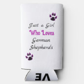 Nur ein Mädchen, das deutsche Hirten Liebe Selters Dosenkühler (Rückseite)