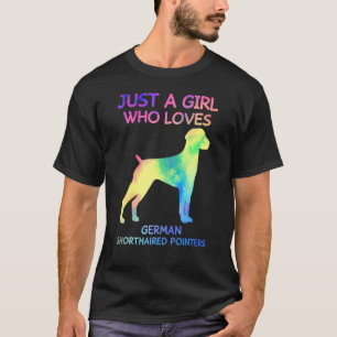 Nur ein Mädchen, das deutsche Kurzzeiger Liebe T-Shirt