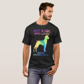 Nur ein Mädchen, das deutsche Kurzzeiger Liebe T-Shirt (Vorne ganz)