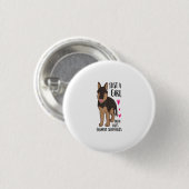 Nur ein Mädchen, das deutsche Schäferhunde Liebe Button (Vorne & Hinten)