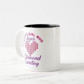Nur ein Mädchen, das Diamantgemälde  Zweifarbige Tasse (Vorderseite Links)