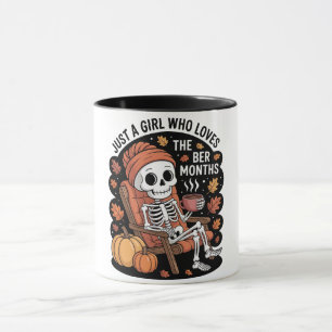 Nur ein Mädchen, das die Ber Monats Weihnachten Li Tasse