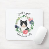Nur ein Mädchen, das die blaue Blume Liebe Mousepad (Mit Mouse)