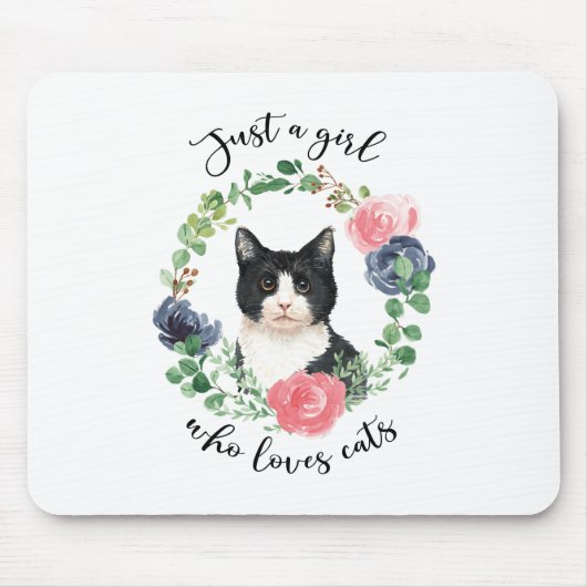 Nur ein Mädchen, das die blaue Blume Liebe Mousepad (Vorne)