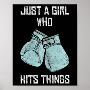 Nur ein Mädchen, das die Dinge trifft, die Frauen  Poster