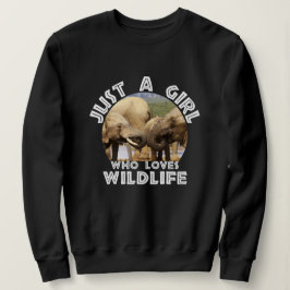 Nur ein Mädchen, das die Elefanten der Wildtiere L Sweatshirt