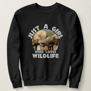Nur ein Mädchen, das die Elefanten der Wildtiere L Sweatshirt
