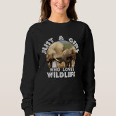 Nur ein Mädchen, das die Elefanten der Wildtiere L Sweatshirt (Vorderseite)