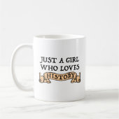 Nur ein Mädchen, das die Geschichte Liebe Kaffeetasse (Links)