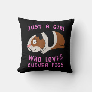Nur ein Mädchen, das die Guinea Liebe Kissen