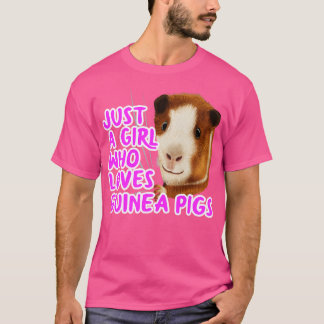 Nur ein Mädchen, das die Guinea Liebe Schweine 2 T-Shirt