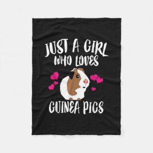 Nur ein Mädchen, das die Guinea Liebe, schweine G Fleecedecke