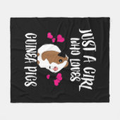 Nur ein Mädchen, das die Guinea Liebe, schweine Gu Fleecedecke (Vorderseite (Horizontal))