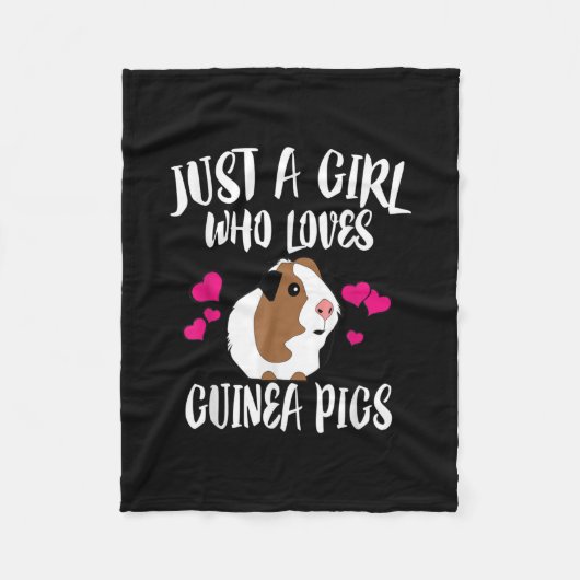 Nur ein Mädchen, das die Guinea Liebe, schweine Gu Fleecedecke (Vorderseite)