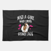 Nur ein Mädchen, das die Guinea Liebe, schweine Gu Geschirrtuch (Horizontal)