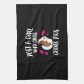 Nur ein Mädchen, das die Guinea Liebe, schweine Gu Geschirrtuch (Vertikal)