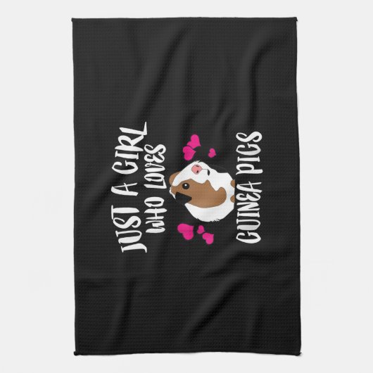 Nur ein Mädchen, das die Guinea Liebe, schweine Gu Geschirrtuch (Vertikal)