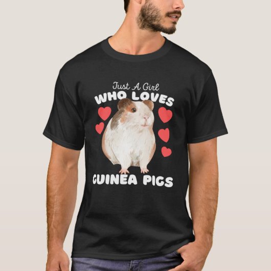 Nur ein Mädchen, das die Guinea Liebe, schweine Ni T-Shirt (Vorderseite)