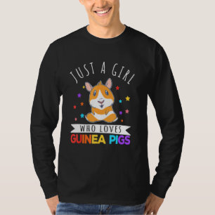 Nur ein Mädchen, das die Guinea Liebe, schwindet i T-Shirt