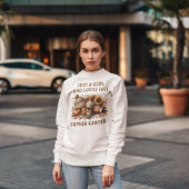 Nur ein Mädchen, das die Liebe Herbstkugel fallen, Sweatshirt