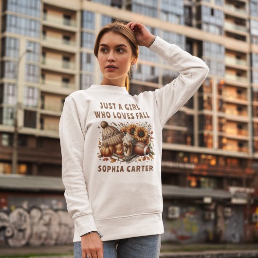 Nur ein Mädchen, das die Liebe Herbstkugel fallen, Sweatshirt