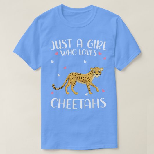 Nur ein Mädchen, das die Liebe von Cheetahs für Mä T-Shirt (Design vorne)