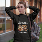 Nur ein Mädchen, das die Lieben fallen Herbst Schw Sweatshirt