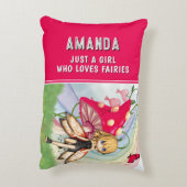 Nur ein Mädchen, das die Lieben Red Fairies Dekokissen (Rückseite(Vertikal))