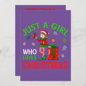 "NUR EIN MÄDCHEN, DAS DIE LIEBEN WEIHNACHTEN HAT" EINLADUNG (Vorne/Hinten)