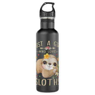 Nur ein Mädchen, das die Niedliche Sloth Lover Gir Edelstahlflasche