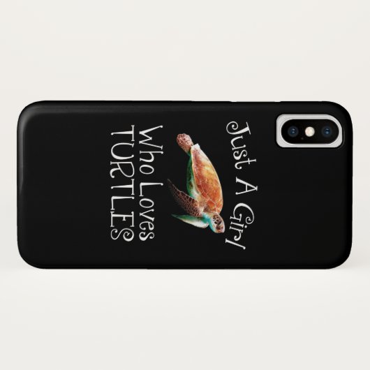 Nur ein Mädchen, das die Schildkröten  Case-Mate iPhone Hülle (Rückseite (Horizontal))