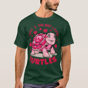 Nur ein Mädchen, das die Schildkröten Liebe 1 T-Shirt