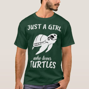 Nur ein Mädchen, das die Schildkröten Liebe 1 T-Shirt