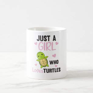 Nur ein Mädchen, das die Schildkröten Liebe Kaffeetasse