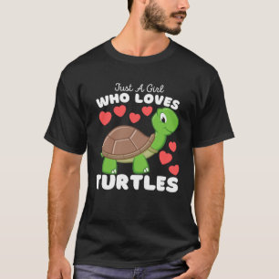 Nur ein Mädchen, das die Schildkröten Liebe Niedli T-Shirt
