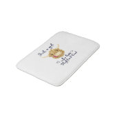 Nur ein Mädchen, das die schottische Hochlandkühe- Badematte (Schrägansicht)