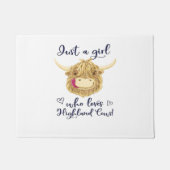 Nur ein Mädchen, das die schottische Hochlandkühe- Fußmatte (Vorderseite)